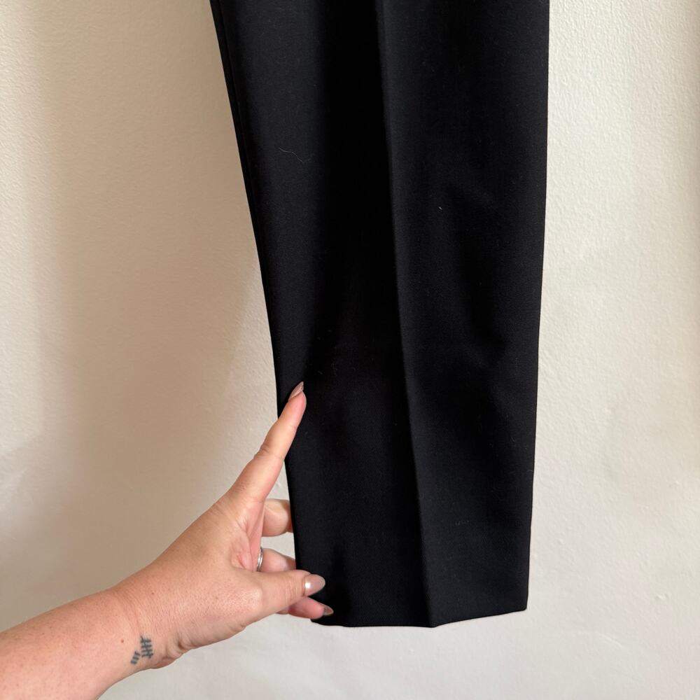 Vintage CHLOE Black Tapered Bandless Mid Rise Wool Trousers Phoebe Philo 8 40 - Picture 2 of 9